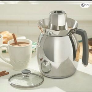 Princess House Silver Coffee Percolator with Black Handle